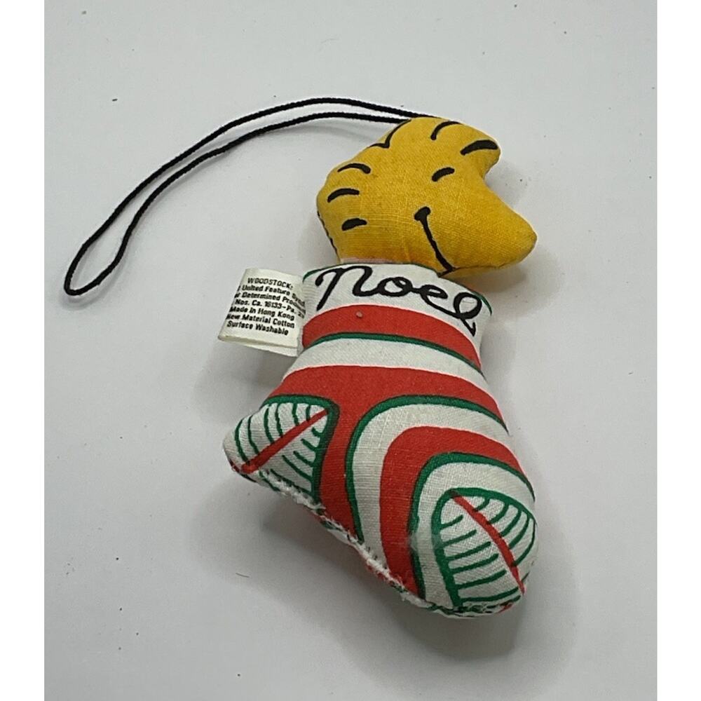 1965 PEANUTS UFS WOODSTOCK STUFFED FABRIC ORNAMENTS Hong Kong